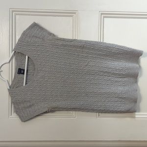 GAP short sleeve summer sweater, grey, size medium